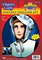 Pilgrim Hat Collar and Shoe Buckles Disguise Adult Costume Kit
