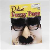 Deluxe Fuzzy Puss Costume Glasses with Attached Nose Eyebrows