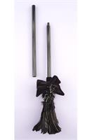 Black Feather Witch Broom Costume Prop
