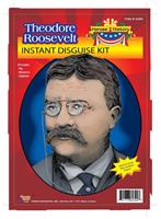 Theodore Roosevelt Wig Moustache Glasses Disguise Adult Costume Kit