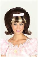 60's Princess Brown and Blonde Adult Costume Wig