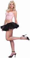 Black Mini Crinoline Tutu 10" Petticoat Costume Adult Standard