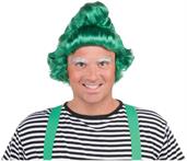 Green Christmas Oompa Elf Costume Wig Adult