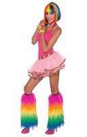 Pink Rainbow Lined Costume Tutu Adult