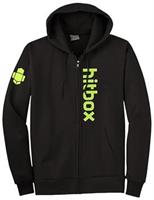Hitbox "Hitbox Font" Men's Black Zip-Up Hoodie