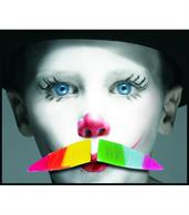 Rainbow Pride Self Adhesive Costume Mustache