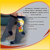 Donald Trump Socks | I Have Best Words And I Know Words Crew Sock Exclusive