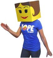 Female Yellow Brickman Costume Box Head