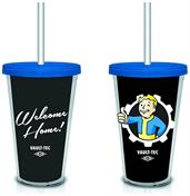 Fallout "Welcome Home" Vault-Tec (Black) 18oz. Travel Cup with Straw
