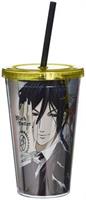 Black Butler Sebastian Foil Print 16oz Carnival Cup w/ Lid & Straw