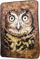 Owl Face 45"x 60" Fleece Throw Blanket