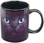 Black Cat With Green Eyes 11oz Coffee Mug