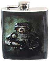 Combat Marine Dog 7oz Flask