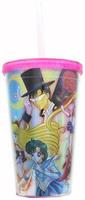 Sailor Moon Cast Holographic Foil 16oz Carnival Cup w/ Straw & Lid