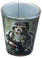 Combat Marine Dog 2oz Shot Glass