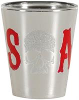 Sons of Anarchy Glitter Skull Logo Shot Glass
