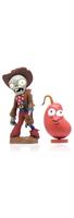 Plants Vs Zombies 3" Figure 2-Pack: Cowboy Zombie and Chili Bean