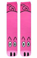 Pig Photo Print Knee High Socks