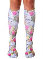 Easter Bunnies Photo Print Knee High Socks