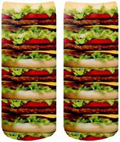Stacked Hamburgers Photo Print Ankle Socks