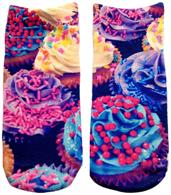 Cupcake Photo Print Ankle Socks