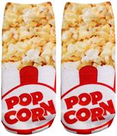 Popcorn Photo Print Ankle Socks