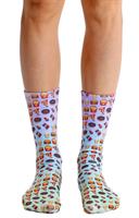 Living Royal Photo Print Crew Socks: Food Emoji