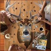 I AM Buck 550 Piece Animal Head-Shaped Jigsaw Puzzle
