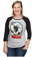 Star Wars Retro Yoda Women's Raglan T-Shirt