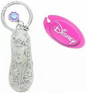 Florida Orange Flip Flop Pewter Key Ring