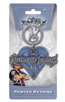 Disney Kingdom Hearts Logo Blue Heart Key Ring