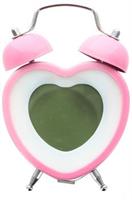Heart Shaped Twin Bell Digital Alarm Clock, Pink