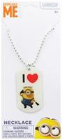 Despicable Me Dog Tag Necklace - I Love Minions