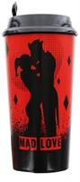 DC Comics Mad Love Harley Queen and Joker Travel Cup, Red