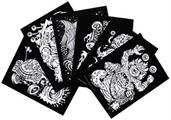 6 Velvet Coloring Sheets, Boy Themed
