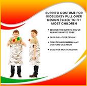 Burrito Costume For Kids | Easy Pull Over Design | Sized To Fit Most Children