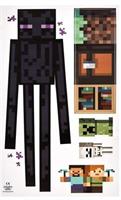 Minecraft Characters Removable Vinyl Stickers | 4 Sheets, 19 Decals