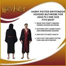 Harry Potter Gryffindor Hooded Bathrobe for Adults | One Size Fits Most