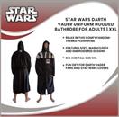 Star Wars Darth Vader Uniform Hooded Bathrobe For Adults | Big And Tall XXL