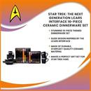 Star Trek: The Next Generation LCARS Interface 16-Piece Ceramic Dinnerware Set