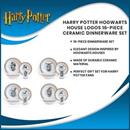 Harry Potter Hogwarts House Logos 16-Piece Ceramic Dinnerware Set