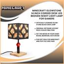 Minecraft Glowstone 14 Inch Corded Desk LED Bedside Night Light Lamp for Gamers