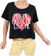 Greys Anatomy "Pick Me" Women's Black Crop Top