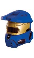 Halo Blue Spartan Costume Half Mask Adult