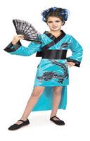 Teal Dragon Girl Child Costume