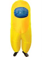 Amongst Us Yellow Imposter Sus Crewmate Inflatable Adult Costume | Standard
