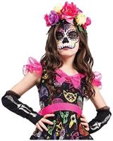 Day of The Dead Adult Costume Flower Headpiece
