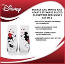 Mickey and Minnie Kiss Hearts Stemless Fluted Glassware Exclusive | Set of 2