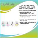 The Golden Girls Stemless Wine Glass Collectible Set of 4 | Each Holds 20 Ounces