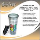 Harry Potter Hogwarts Crest 24oz Double Walled Plastic Travel Mug